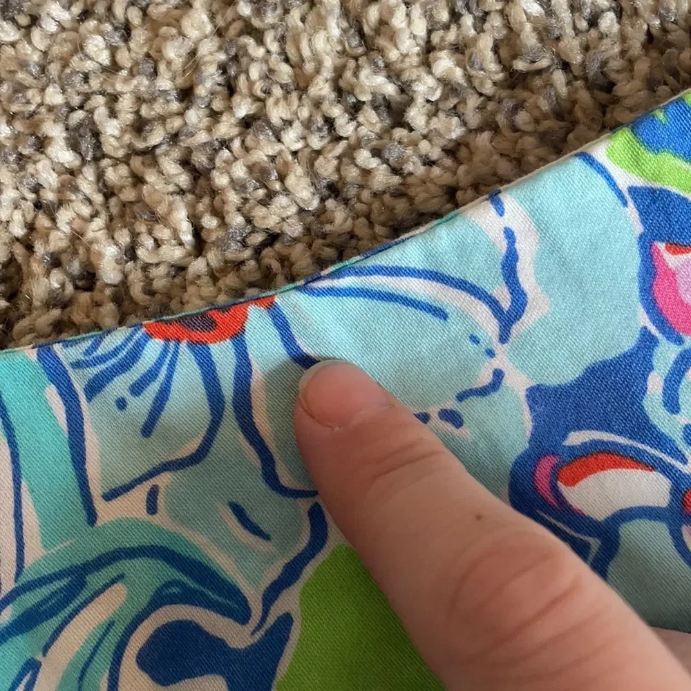 Lilly Pultizer Allura Worthington Blue Mayflower Print Dress Cap Sleeve Floral 0 - Picture 9 of 9